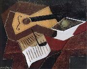 Juan Gris Guitar and fruit dish oil